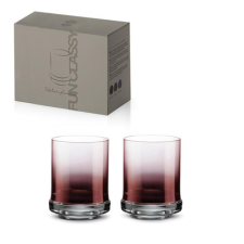 P.M.PM0240PURP Üdítőspohár színes üvegből, 290ml, 2 db-os szett, Purple üdítős pohár