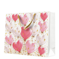 P.W.AGB1026501 Heart Balloons Rose papír ajándéktáska maxi 54x44x16cm ajándéktasak