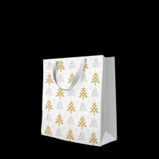  P.W.AGB2017103 Christmas Tree Check papír ajándéktáska, premium medium 20x25x10cm ajándéktasak