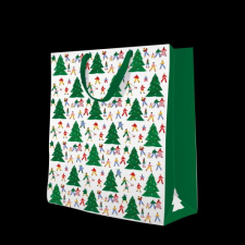  P.W.AGB2017402 Christmas hustle papír ajándéktáska big 30x41x12cm ajándéktasak