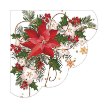 P.W.SDR059500 Poinsetia composition papírszalvéta 32cm,12db-os papírárú, csomagoló és tárolóeszköz