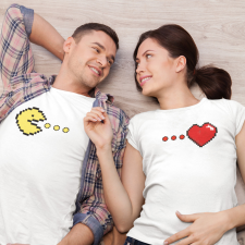  Packman fehér póló egyedi ajándék