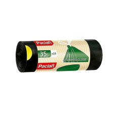PACLAN ECOLINE ZÁRSZALAGOS SZEMETESZSÁK 35L (15DB/TEKERCS) 50CMX60CM 23MY ÚJRAHSZNOSÍTOTT ANYAGBÓL KÉSZÜLT! tisztító- és takarítószer, higiénia