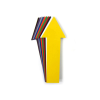  Padlójelölő PVC nyil -alak 20cm Sárga