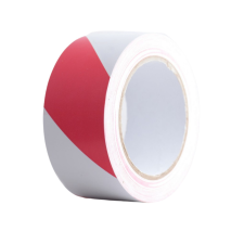  Padlójelölő szalag 50mm X 33m piros-fehér munkavédelem
