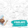 Padlopi Dinoszaurusz Padlopi letörölhető színező
