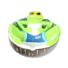 Padonio Pihenő békát ábrázoló kerámia hamutartó - 3 szál cigaretta részére hamutartó