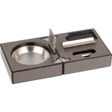 Padonio szivaros szett Carbon összecsukható szivar hamutartó + szivar vágó + szivarfúró szett hamutartó