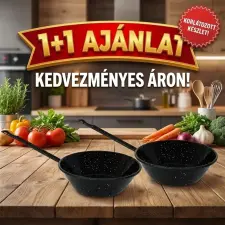  Paella nyeles serpenyő zománcozott 22 cm 1+1 AJÁNLAT 13377-2 edény