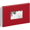 Pagna 24x17cm fehér lapos spirálos piros fotóalbum p1210903