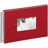 Pagna 24x17cm fehér lapos spirálos piros fotóalbum (P1210903)