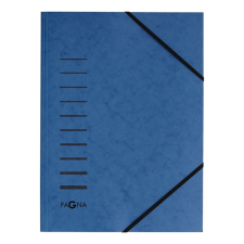 Pagna A4 behajtófül nélküli kék karton gumismappa mappa