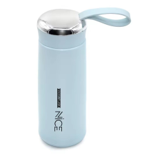 Palack, pohár folyadékokhoz, üveg belső, 400ml Blue ABYZ™ szín termosz