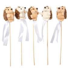  Pálcás plüss süni 5db/ csom dekorációs kellék