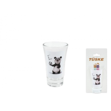  Pálinkás pohár Foci panda 9cm 01960 - Tréfás Feles pohár vicces ajándék