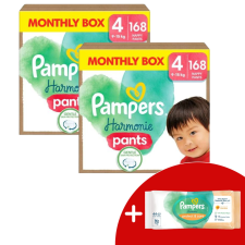 Pampers Harmonie Pants Bugyipelenka 9-15kg Maxi 4 (336db) + Ajándék Törlőkendő pelenka