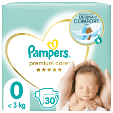 Pampers Premium Care 0 Newborn pelenka - 30 db pelenka