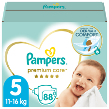 Pampers Premium Care, 5-ös méret, 88 db, 11kg-16kg pelenka
