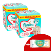 Pampers Premium Care Pants 2 havi Pelenkacsomag 11-17kg Junior 5 (204db) + Ajándék Törlőkendő