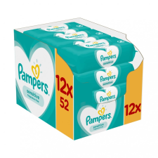 Pampers Sensitive nedves törlőkendő 12x52 db tisztító- és takarítószer, higiénia