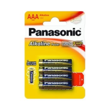 Panasonic Alkaline Power AAA mikro 1.5V alkáli/tartós elemcsomag LR03APB-4BP digitális fényképező akkumulátor