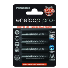 Panasonic BK-4MCC Panasonic Eneloop PRO akkumulátor 4db X 2500 mAh 1,2V Mignon 4xAA HR6 mini ceruza akku (Tölthető elem) ceruzaelem