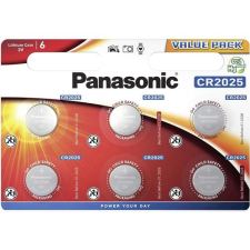 Panasonic CR2025 3V lítium gombelem 6db/csomag gombelem
