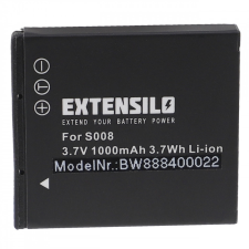  Panasonic Lumix DMC-FX30 készülékhez kamera akkumulátor (3.7V, 1000mAh / 3.7Wh, Lithium-Ion) - Utángyártott panasonic videókamera akkumulátor