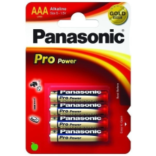 Panasonic Pro Power AAA mikro 1.5V szupertartós alkáli elemcsomag LR03PPG-4BP szünetmentes áramforrás