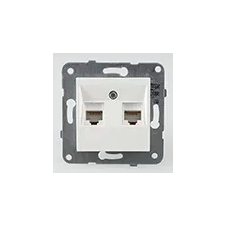 Panasonic RJ45 CAT 6 dupla fali aljzat, keret nélkül, fehér villanyszerelés