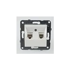 Panasonic RJ45 CAT 6 + RJ11 CAT3 fali aljzat, keret nélkül, bézs villanyszerelés