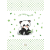 Panda Babastar merev pelenkázó lap 50*70 cm - zöld panda