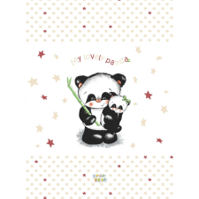 Panda Babastar merev pelenkázó lap 50*80 cm - bézs panda és mamája pelenkázó matrac