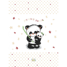 Panda Babastar puha pelenkázó lap 50*70 cm - bézs panda és mamája pelenkázó matrac