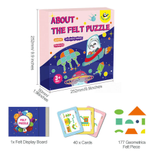 Panda Juniors - Filc puzzle - Geometriai formák puzzle, kirakós