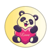  Pandás Love kitűző