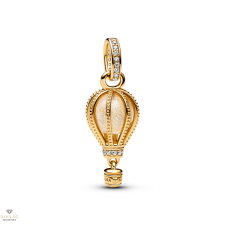 Pandora 14k aranyozott, muránói üveg hőlégballon függő charm - 769434C01 egyéb ékszer