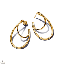 Pandora 14K aranyozott organikus formájú dupla karika-fülbevaló - 263870C00 fülbevaló