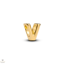 Pandora 14K aranyozott "V" betű charm - 763968C00 medál