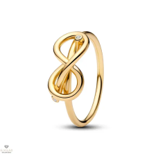 Pandora 14K aranyozott végtelen csomó gyűrű 54-es méret - 163759C01-54 gyűrű