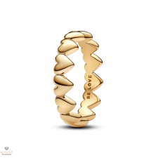 Pandora 14k aranyozott végtelen szívek gyűrű 50-es méret - 163427C00-50 gyűrű