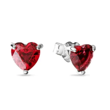 Pandora 292549C01 Piros szív fülbevaló