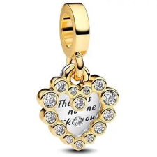 Pandora 763765C01 Szikrázó szív dupla függő charm (Ag925/1000, 2,3 g) medál