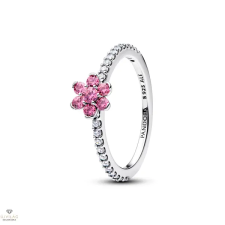 Pandora Csillogó rózsaszín virágos gyűrű 60-as méret - 194499C02-60 gyűrű
