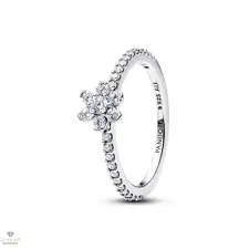 Pandora Csillogó virágos gyűrű 54-es méret - 194499C01-54 gyűrű