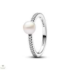 Pandora édesvízi tenyésztett gyöngyös pavé gyűrű 60-as méret - 193158C01-60 gyűrű
