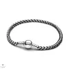 Pandora Fekete zsinóros lánc karkötő 16 cm - 593816C02-16