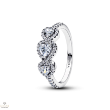 Pandora Hármas szív alakú gyűrű 60-as méret - 194413C01-60 gyűrű