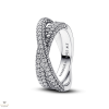 Pandora időtlen összefonódó pavé karika gyűrű 50-es méret - 193022C01-50