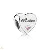 Pandora Lánytestvérek szív charm - 791946PCZ